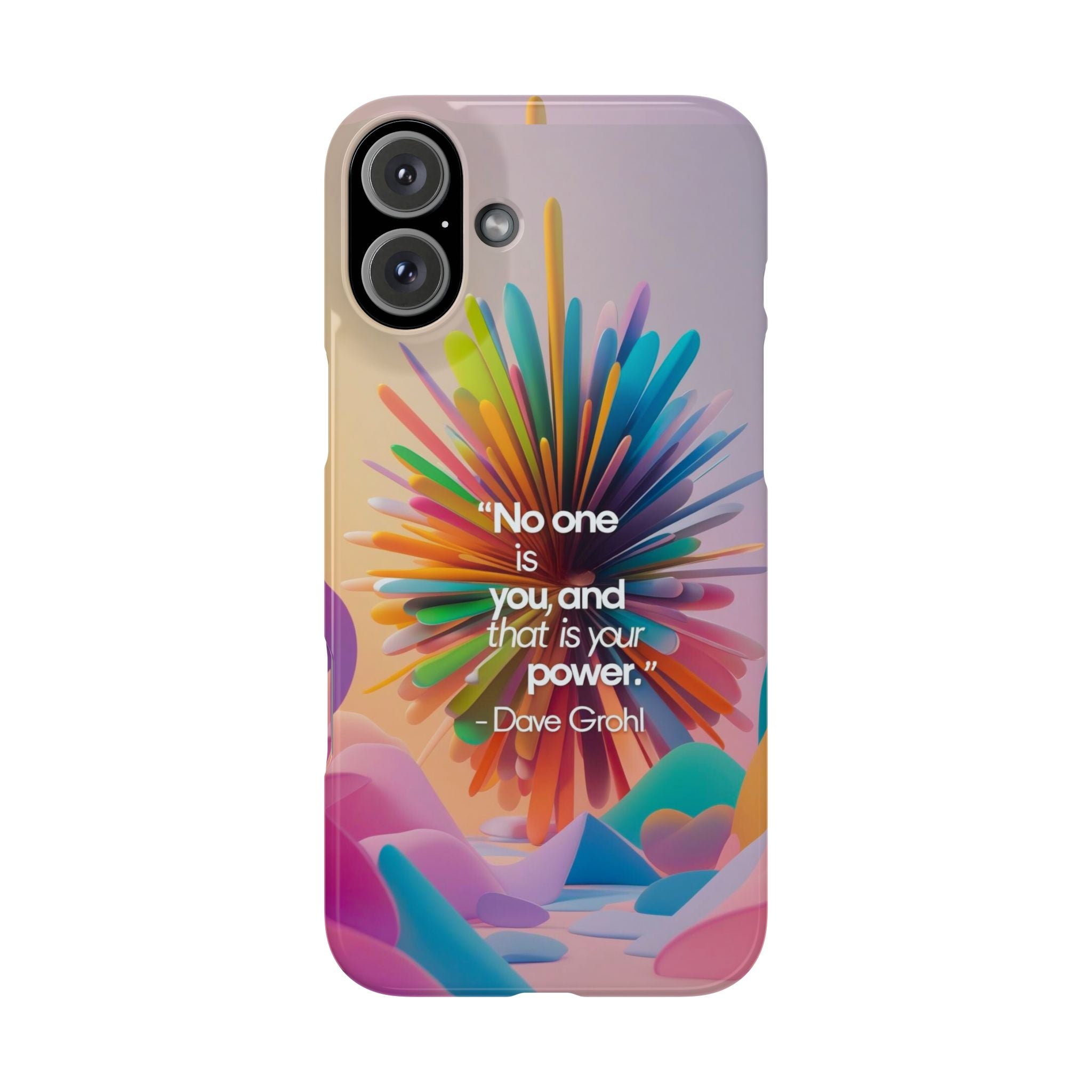 Inspirational Slim Phone Case - Dave Grohl Quote, Motivational Phone Accessory, Colorful Design, Gift for Friends, [...]