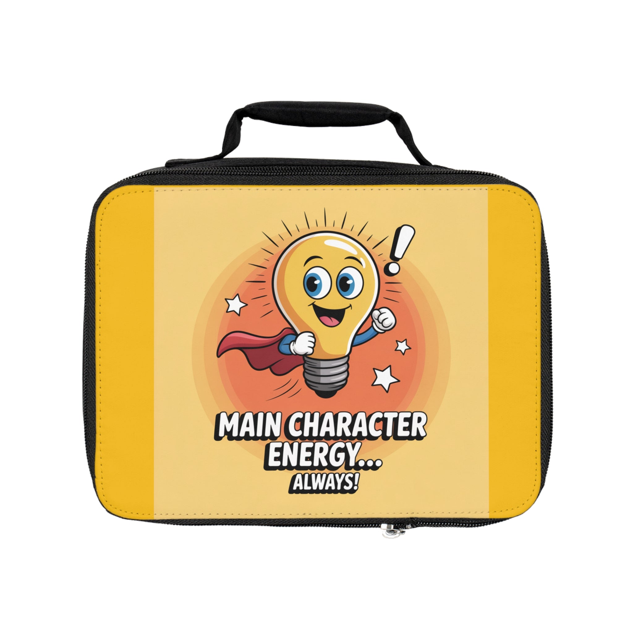 Superhero Lunch Bag - Main Character Energy, Cartoon Lunch Tote, Kids School Bag, Fun Meal Carrier, Unique Gift for All Ages