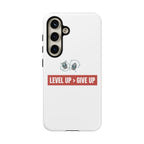Tough Cases Phone Case, Motivational Gift for Gamers, Fitness Enthusiasts, Level Up Themed, Unique Phone Accessories, Work Hard Play Hard