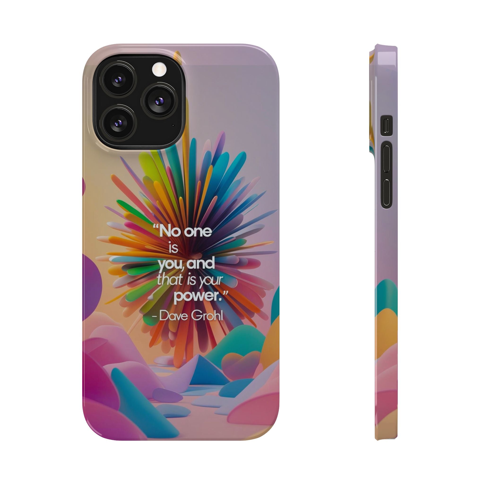 Inspirational Slim Phone Case - Dave Grohl Quote, Motivational Phone Accessory, Colorful Design, Gift for Friends, [...]