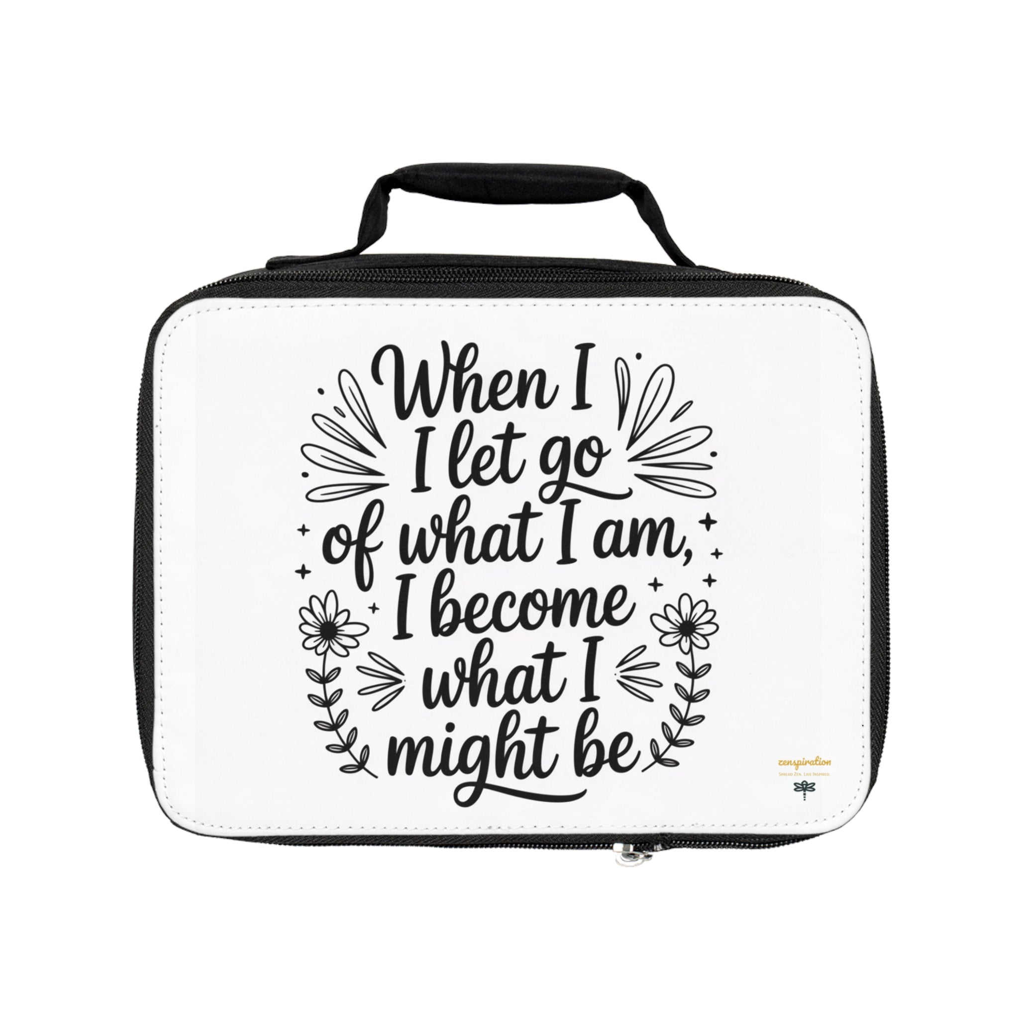 Inspirational Quote Lunch Bag, Motivational Insulated Lunch Tote, Positive Message Meal Carrier, Lunchbox Zipper Pouch, Lunch Cooler Bag