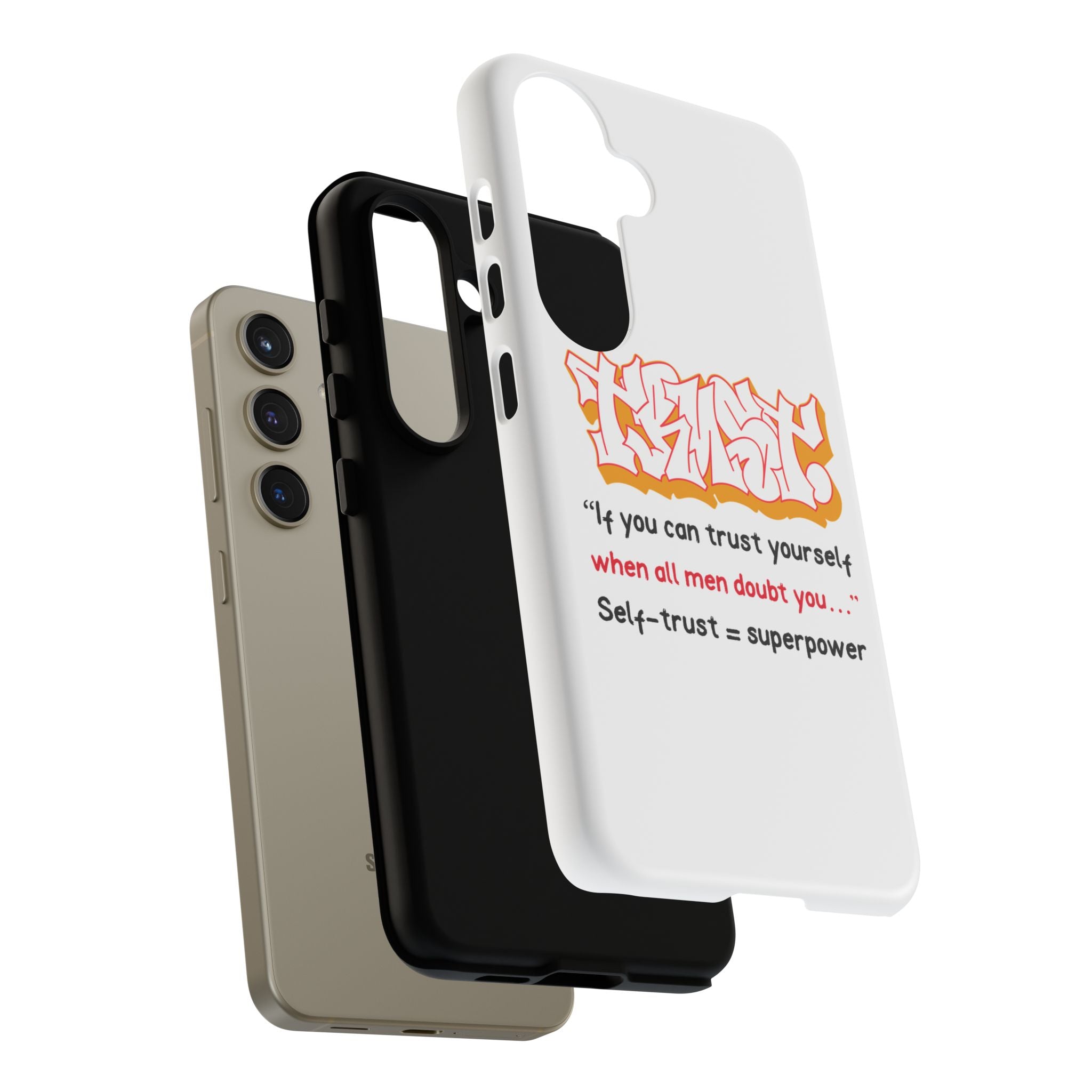 Tough Cases iPhone Case, Inspirational Phone Cover, Motivational Case, Self-Trust Gift, Unique Phone Accessory