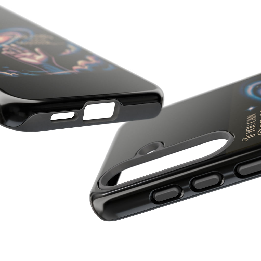 Dream-Inspired Phone Case, Inspirational Phone Cover, Galaxy Design Case, Unique Gift for Dreamers, Motivational Phone Accessory