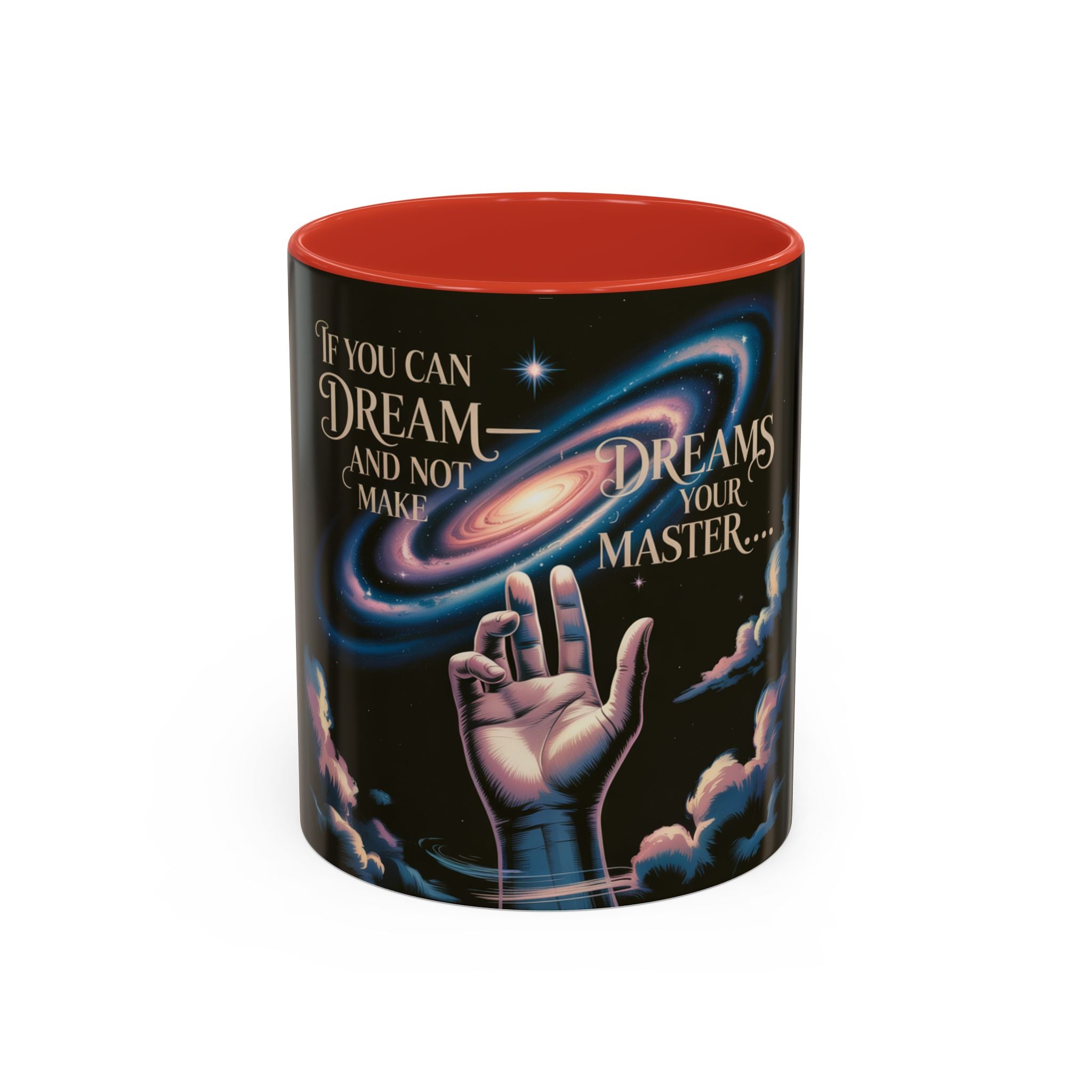 Cosmic Dreamer Coffee Mug - Inspirational Gift, Outer Space Design, Motivational Kitchenware, Perfect for Dreamers and Achievers