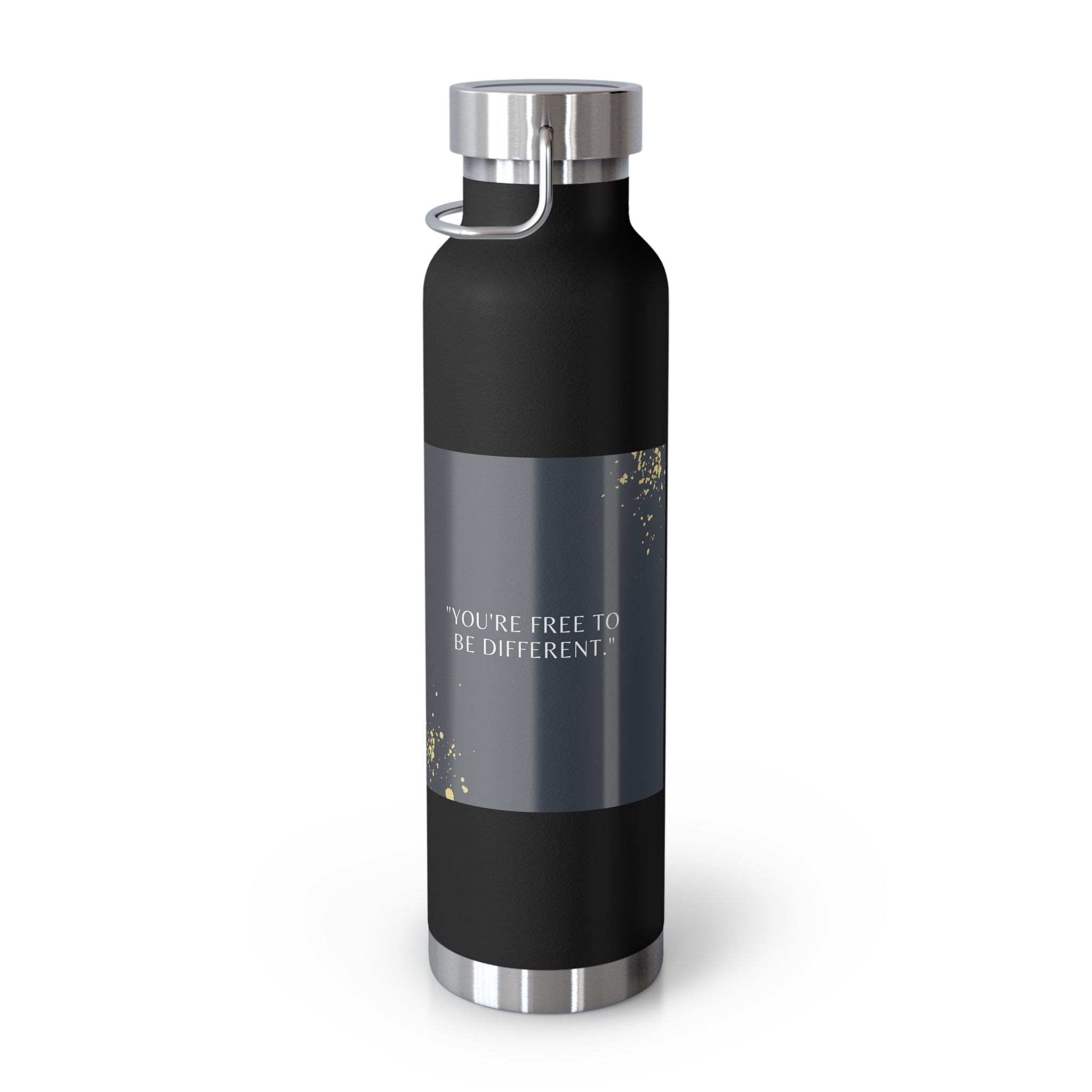 Inspirational Copper Insulated Water Bottle - 22oz, Travel Mug, Eco-Friendly Drinkware, Unique Gift for Her, Motivational Water Bottle