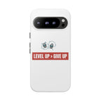Tough Cases Phone Case, Motivational Gift for Gamers, Fitness Enthusiasts, Level Up Themed, Unique Phone Accessories, Work Hard Play Hard