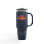 Vibrant Insulated Travel Mug, 40oz - High-Key Unstoppable, Perfect for Road Trips, Coffee Lovers, Gen-Z, Hydration on the Go