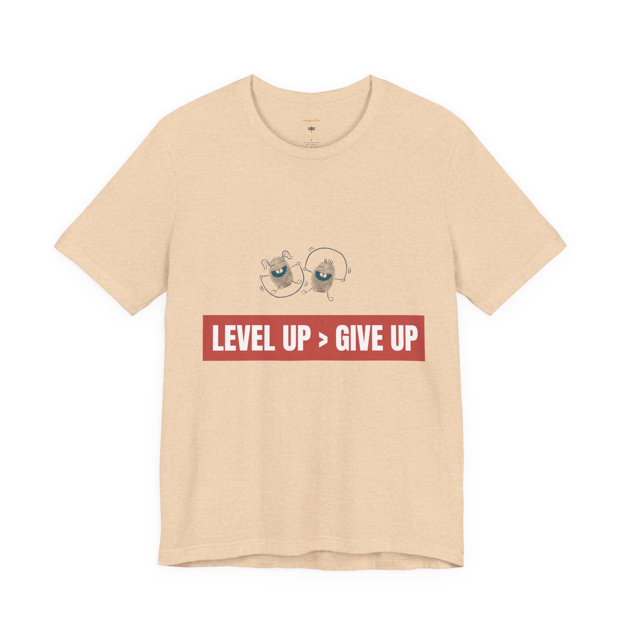 Motivational Graphic Tee - Level Up > Give Up