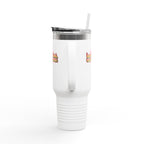Vibrant Insulated Travel Mug, 40oz - High-Key Unstoppable, Perfect for Road Trips, Coffee Lovers, Gen-Z, Hydration on the Go