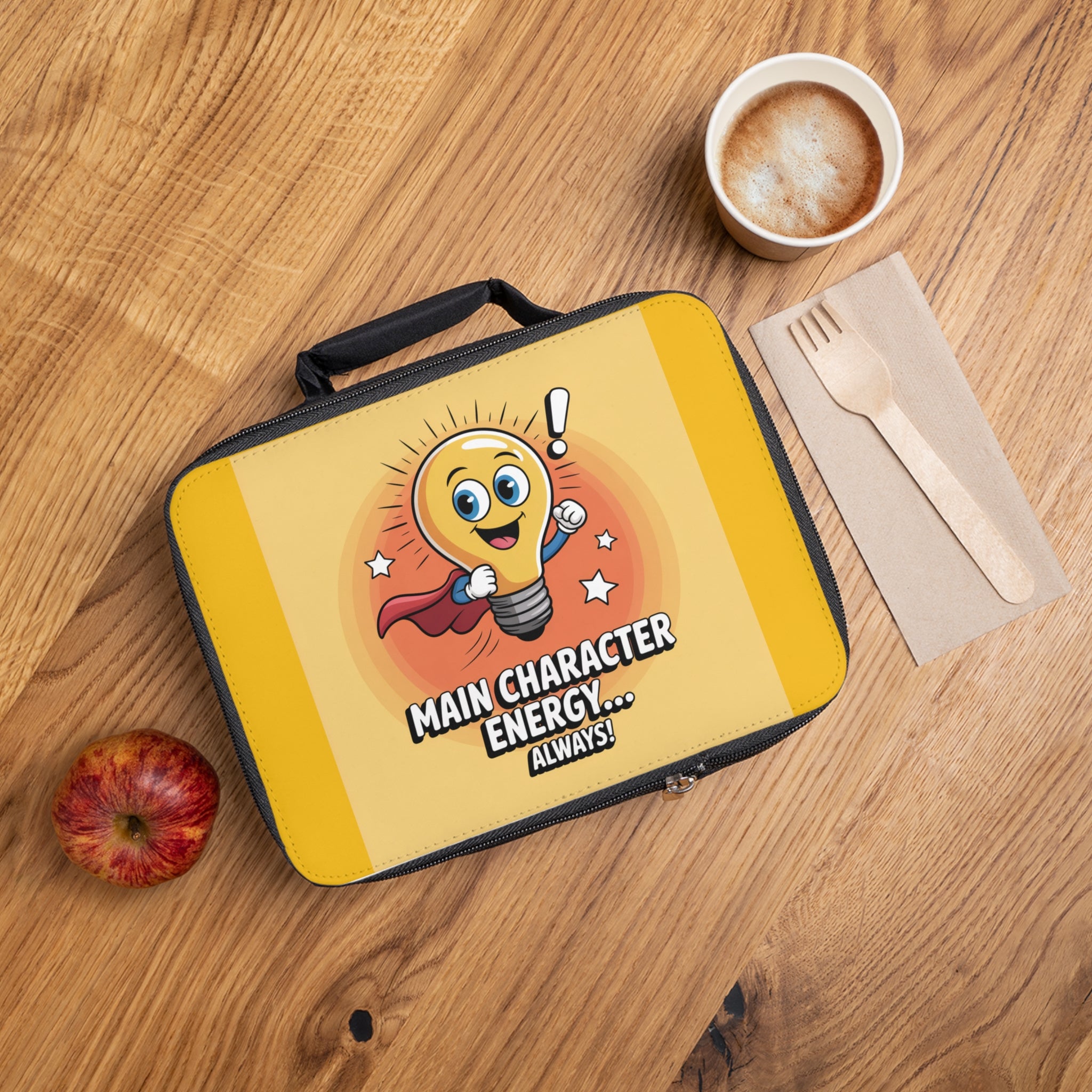 Superhero Lunch Bag - Main Character Energy, Cartoon Lunch Tote, Kids School Bag, Fun Meal Carrier, Unique Gift for All Ages