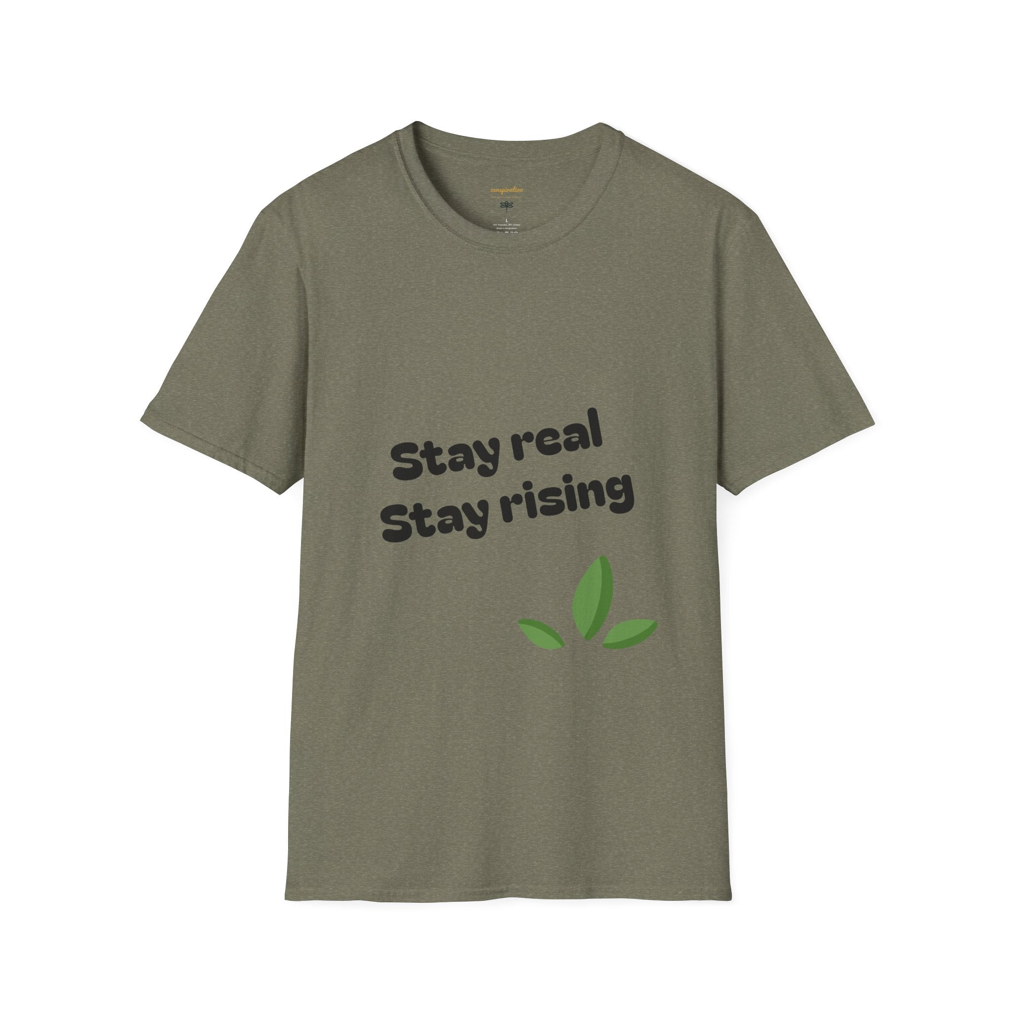 Motivational Unisex T-Shirt, Stay Real Stay Rising Tee, Inspirational Gift, Casual Wear, Unique Graphic Shirt, Gen-z