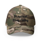 Motivational Unisex Cap, Stay Real Stay Rising Hat, Inspirational Gift, Unique Graphic Baseball Cap, Gen-z Casual Wear