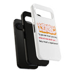 Tough Cases iPhone Case, Inspirational Phone Cover, Motivational Case, Self-Trust Gift, Unique Phone Accessory