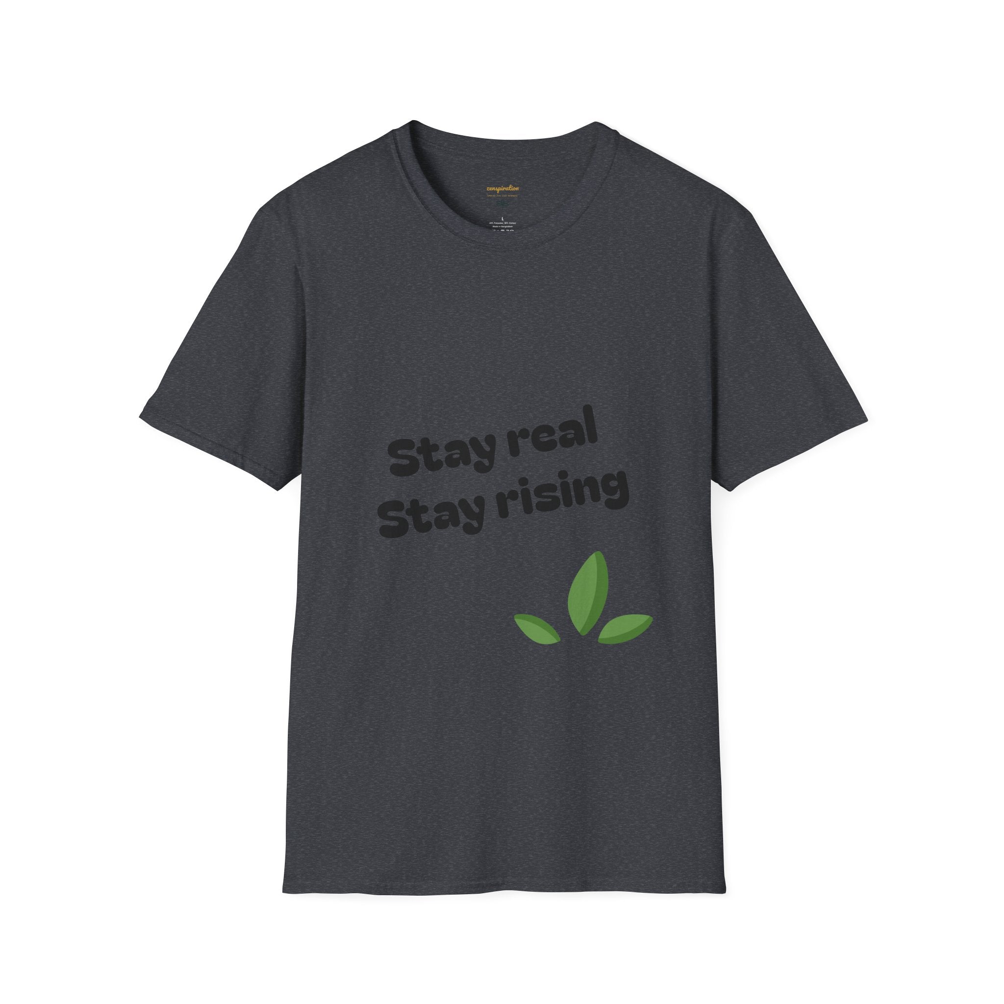 Motivational Unisex T-Shirt, Stay Real Stay Rising Tee, Inspirational Gift, Casual Wear, Unique Graphic Shirt, Gen-z
