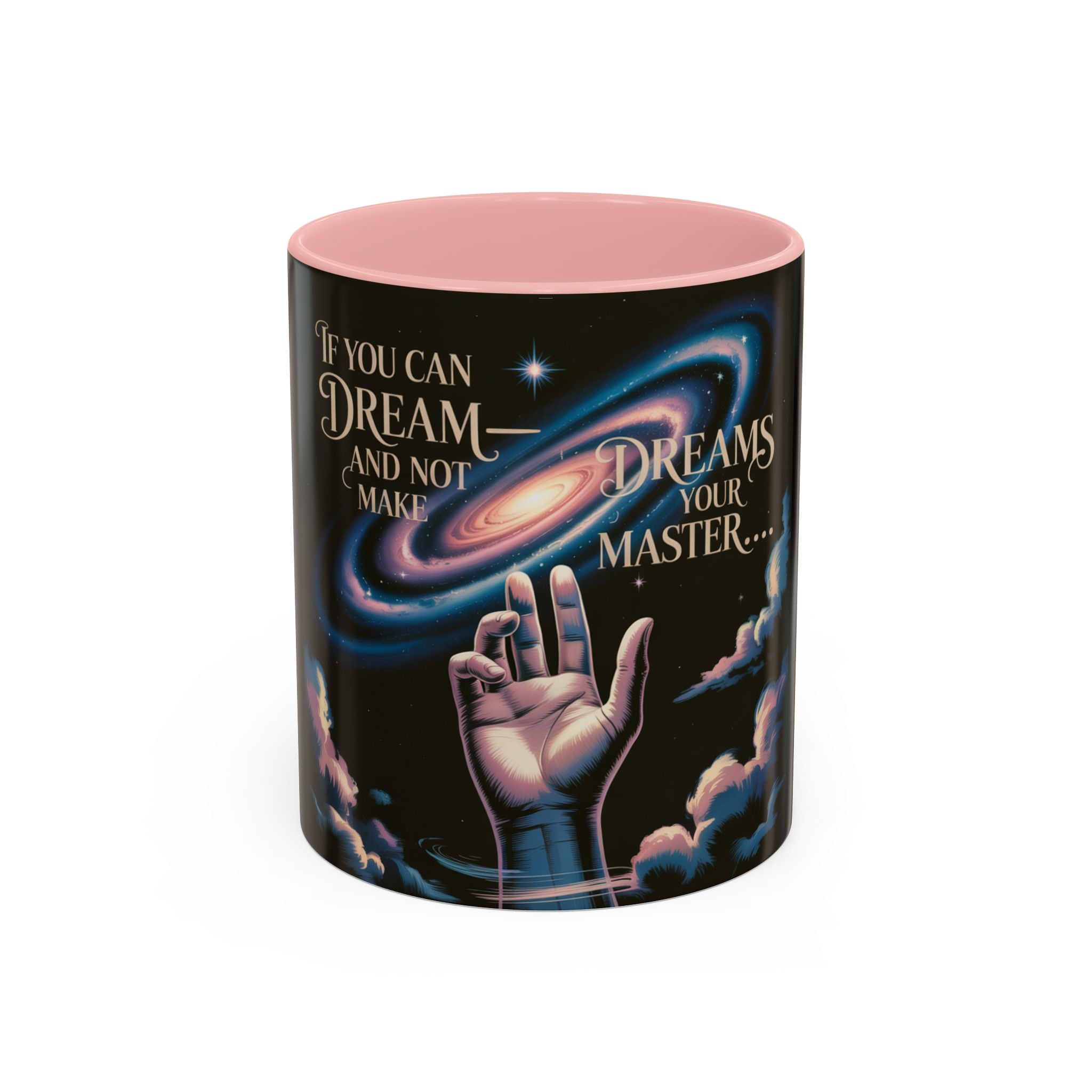 Cosmic Dreamer Coffee Mug - Inspirational Gift, Outer Space Design, Motivational Kitchenware, Perfect for Dreamers and Achievers