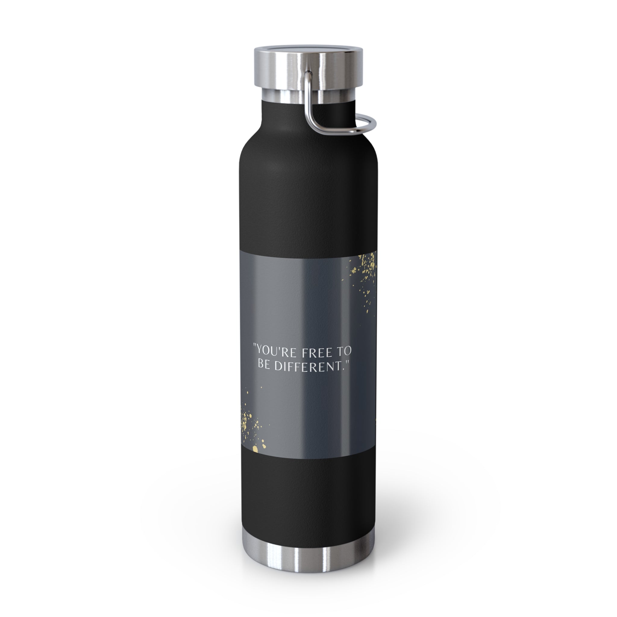Inspirational Copper Insulated Water Bottle - 22oz, Travel Mug, Eco-Friendly Drinkware, Unique Gift for Her, Motivational Water Bottle