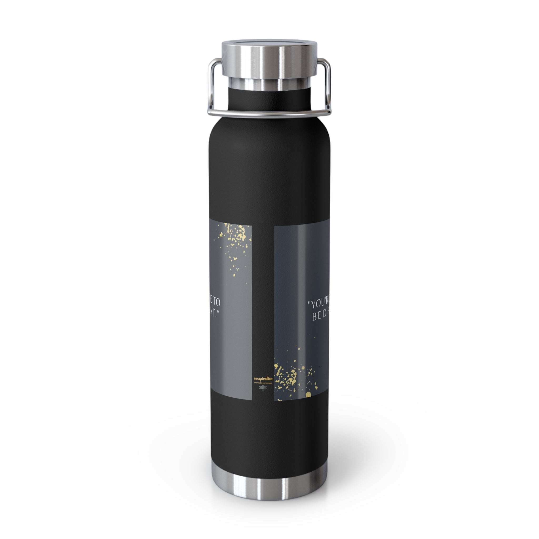 Inspirational Copper Insulated Water Bottle - 22oz, Travel Mug, Eco-Friendly Drinkware, Unique Gift for Her, Motivational Water Bottle
