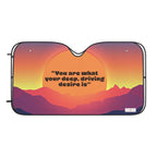 Sunset Car Sun Shades with Inspirational Quote, Vehicle Sun Protector, Car Accessories, Summer Travel Essential, Outdoor Decor