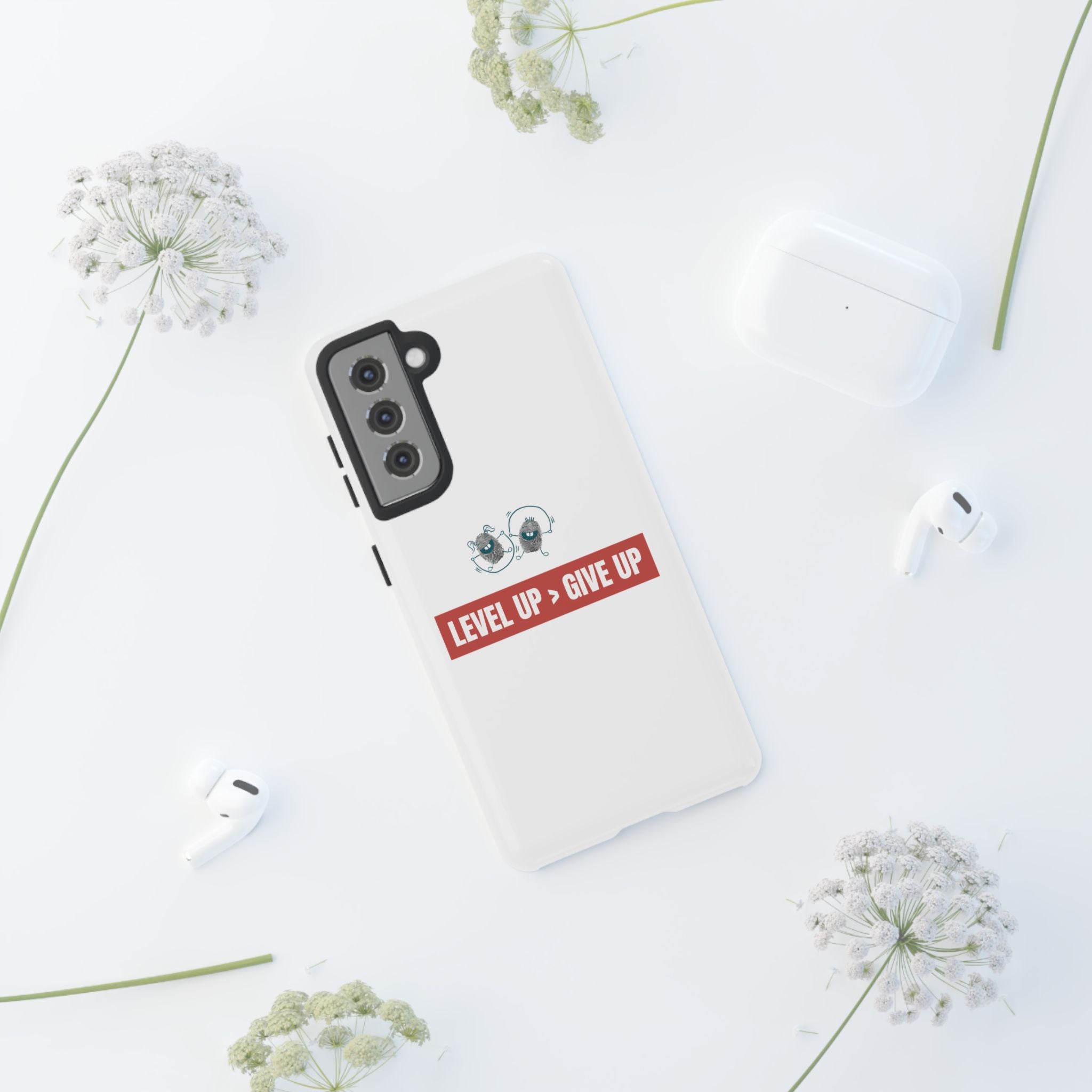 Tough Cases Phone Case, Motivational Gift for Gamers, Fitness Enthusiasts, Level Up Themed, Unique Phone Accessories, Work Hard Play Hard