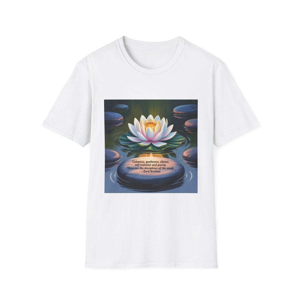 Mindfulness Lotus T-Shirt | Unisex Softstyle Tee | Zen Gift for Wellness, Meditation, Yoga, Relaxation, Mindfulness Practice