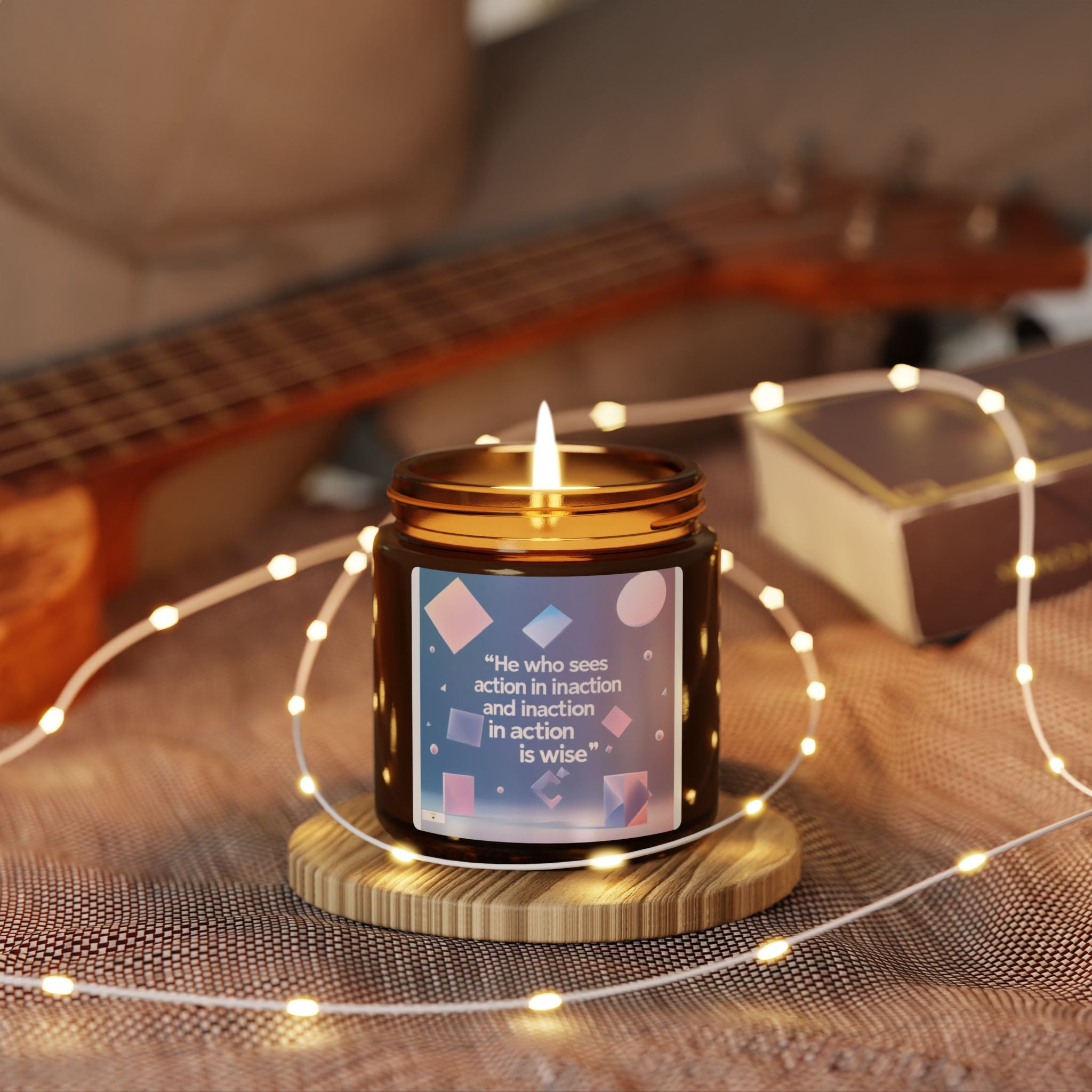 Scented Soy Candle: Uplifting Quote, Relaxing Decor, Gift for Self-Care, Home Fragrance, Wellness