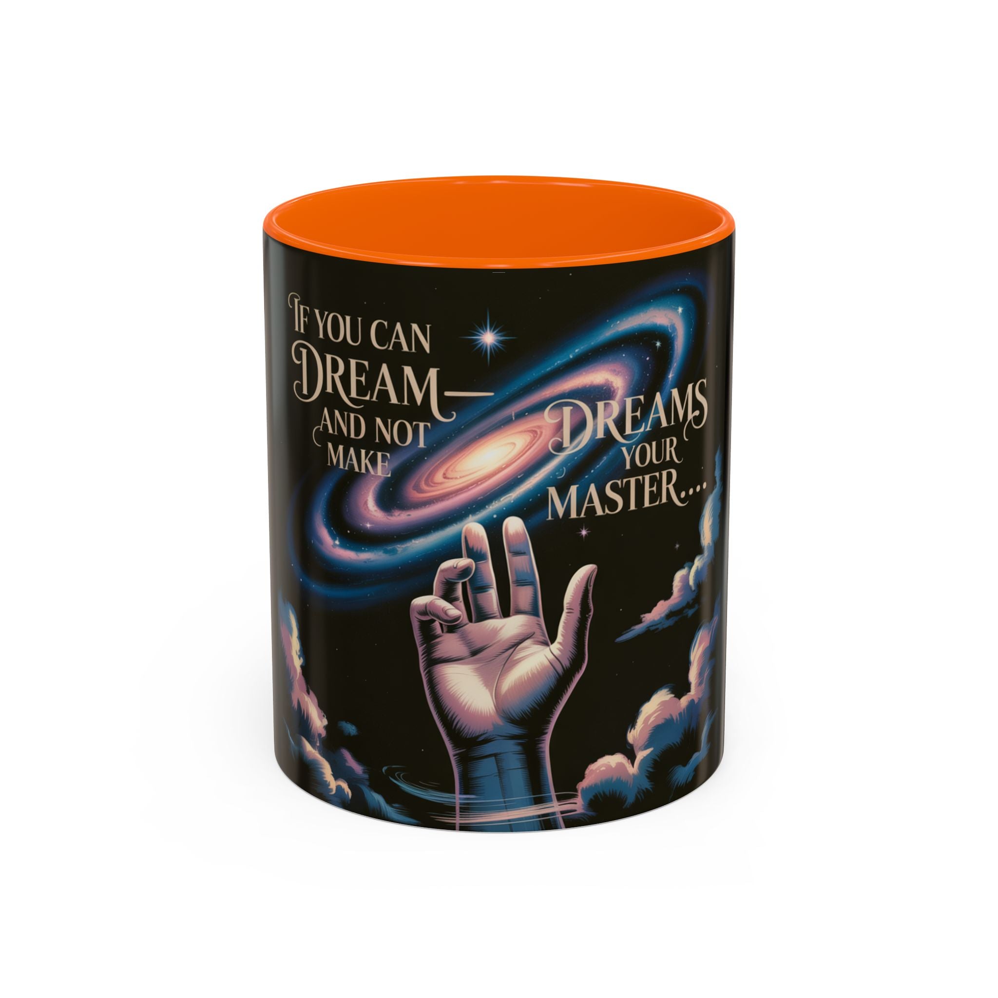 Cosmic Dreamer Coffee Mug - Inspirational Gift, Outer Space Design, Motivational Kitchenware, Perfect for Dreamers and Achievers