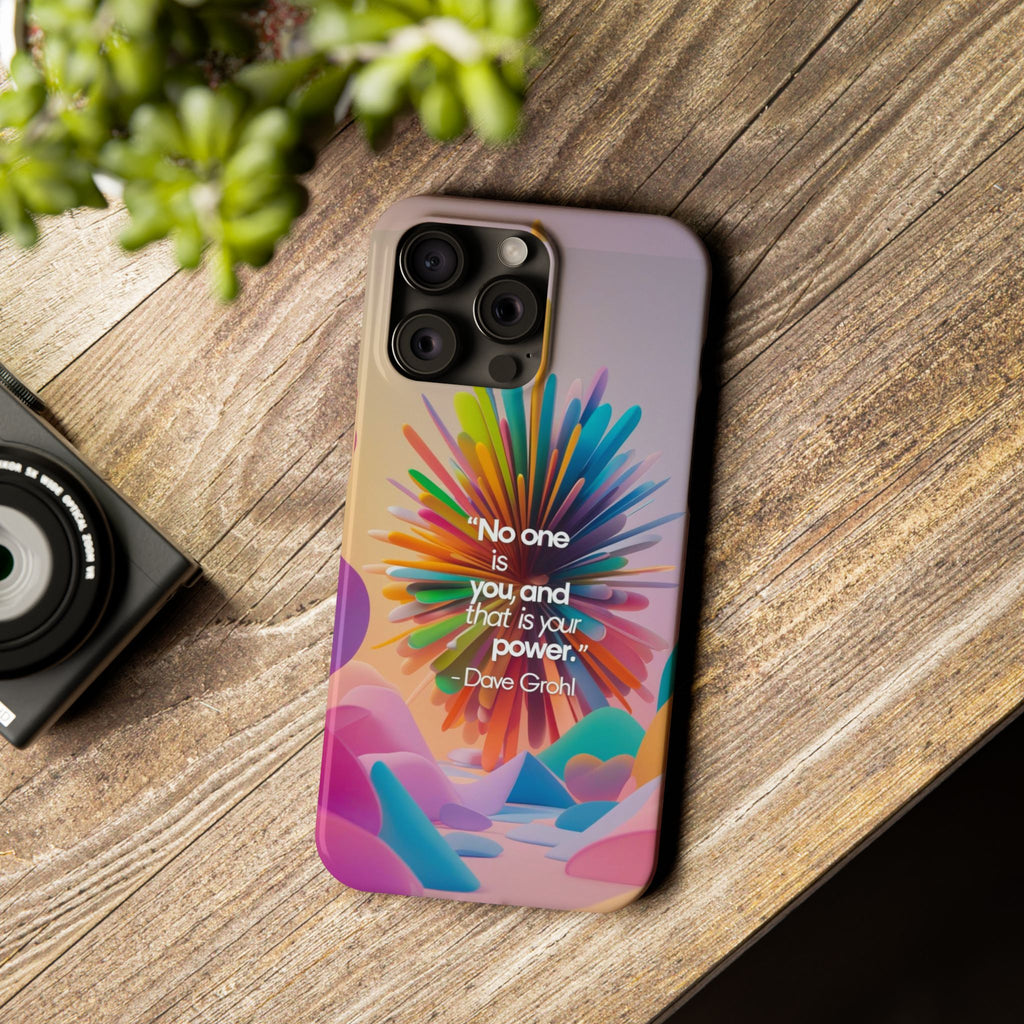 Inspirational Slim Phone Case - Dave Grohl Quote, Motivational Phone Accessory, Colorful Design, Gift for Friends, [...]