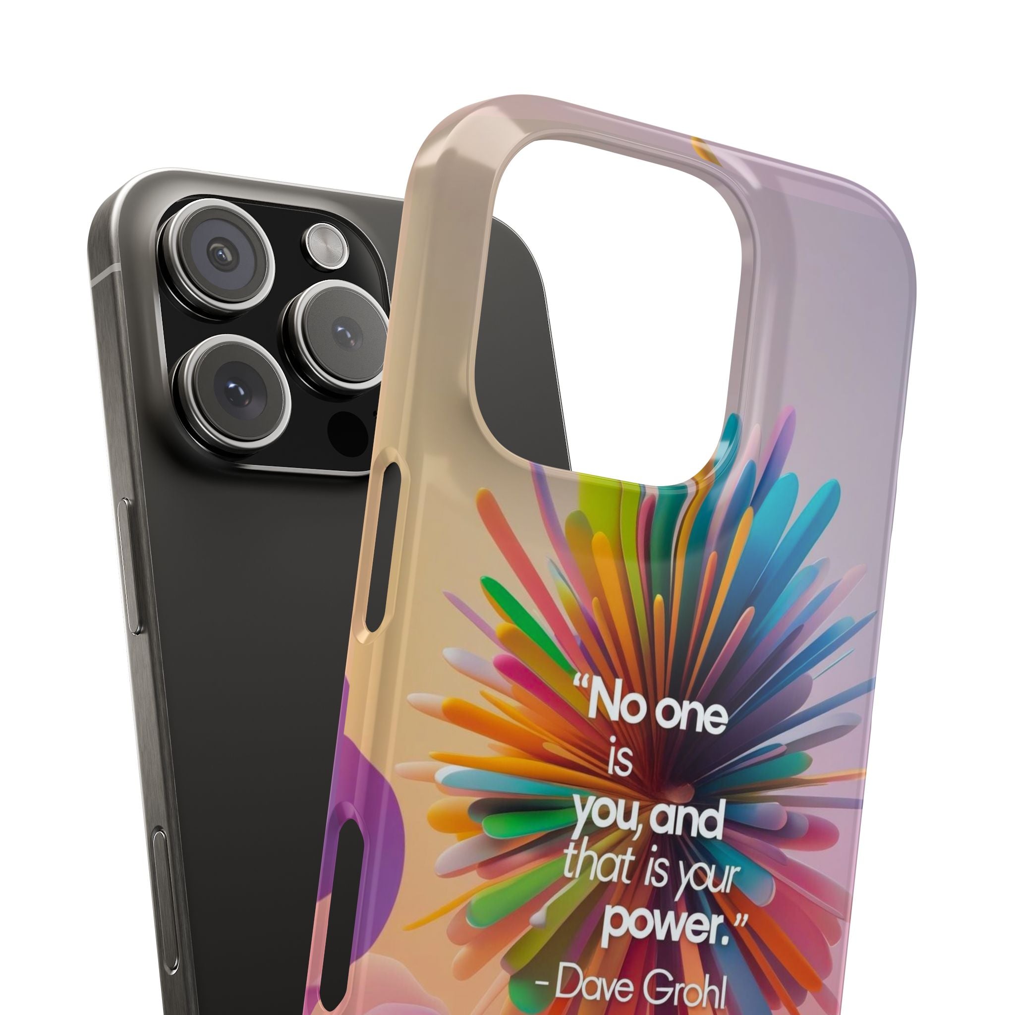 Inspirational Slim Phone Case - Dave Grohl Quote, Motivational Phone Accessory, Colorful Design, Gift for Friends, [...]