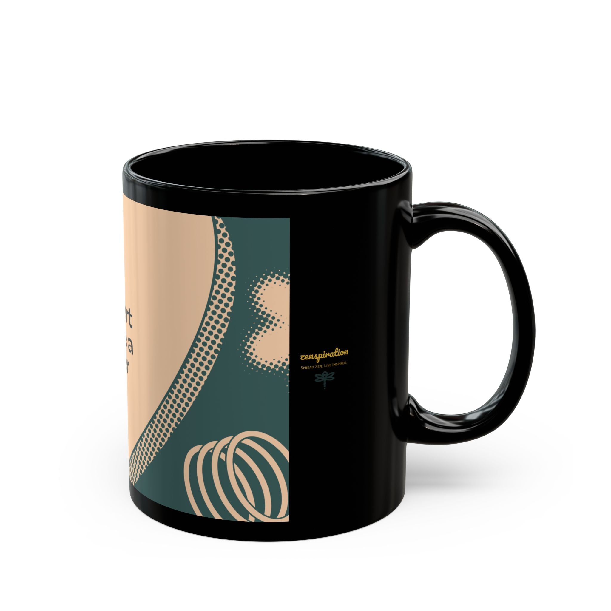 Inspirational Black Mug - Motivation Gift, Coffee Cup for Beginners, Office Decor, Encouragement Present, Self-Help Mug