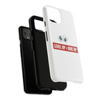 Tough Cases Phone Case, Motivational Gift for Gamers, Fitness Enthusiasts, Level Up Themed, Unique Phone Accessories, Work Hard Play Hard