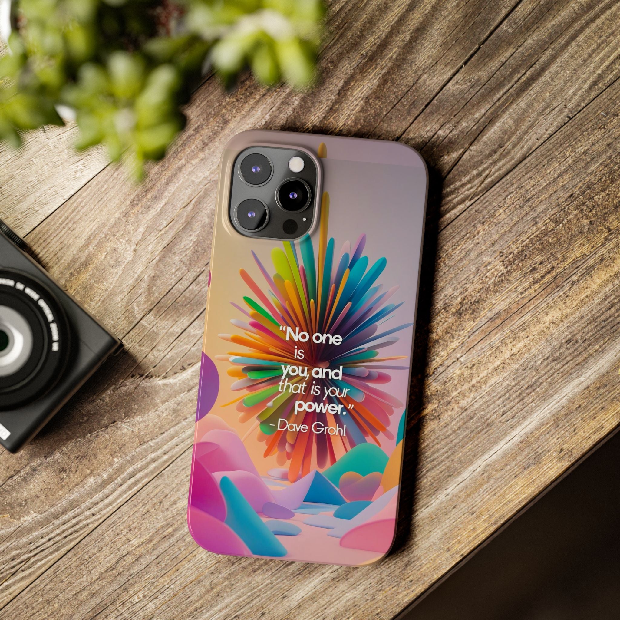 Inspirational Slim Phone Case - Dave Grohl Quote, Motivational Phone Accessory, Colorful Design, Gift for Friends, [...]