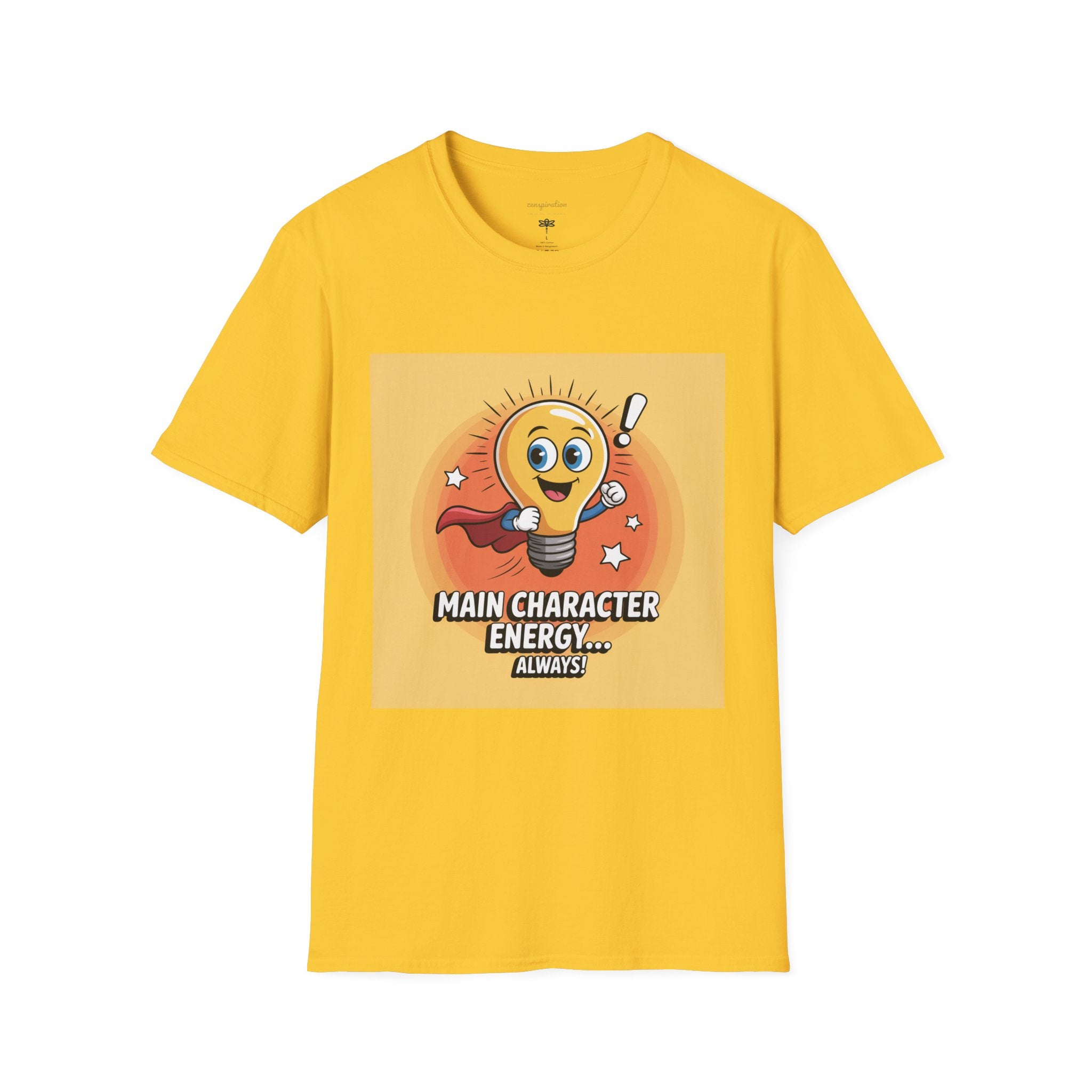 Main Character Energy T-Shirt, Unisex Graphic Tee, Casual Wear, Gift for Fans, Motivational Apparel, Everyday Comfort
