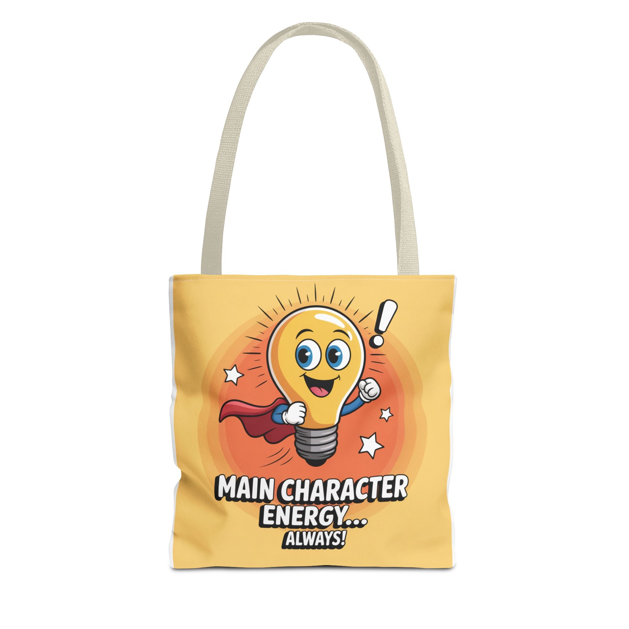 Main Character Energy Tote Bag, Fun Shopping Tote, Gift for Creative Souls, Everyday Use, Unique Statement Bag, Summer Accessory