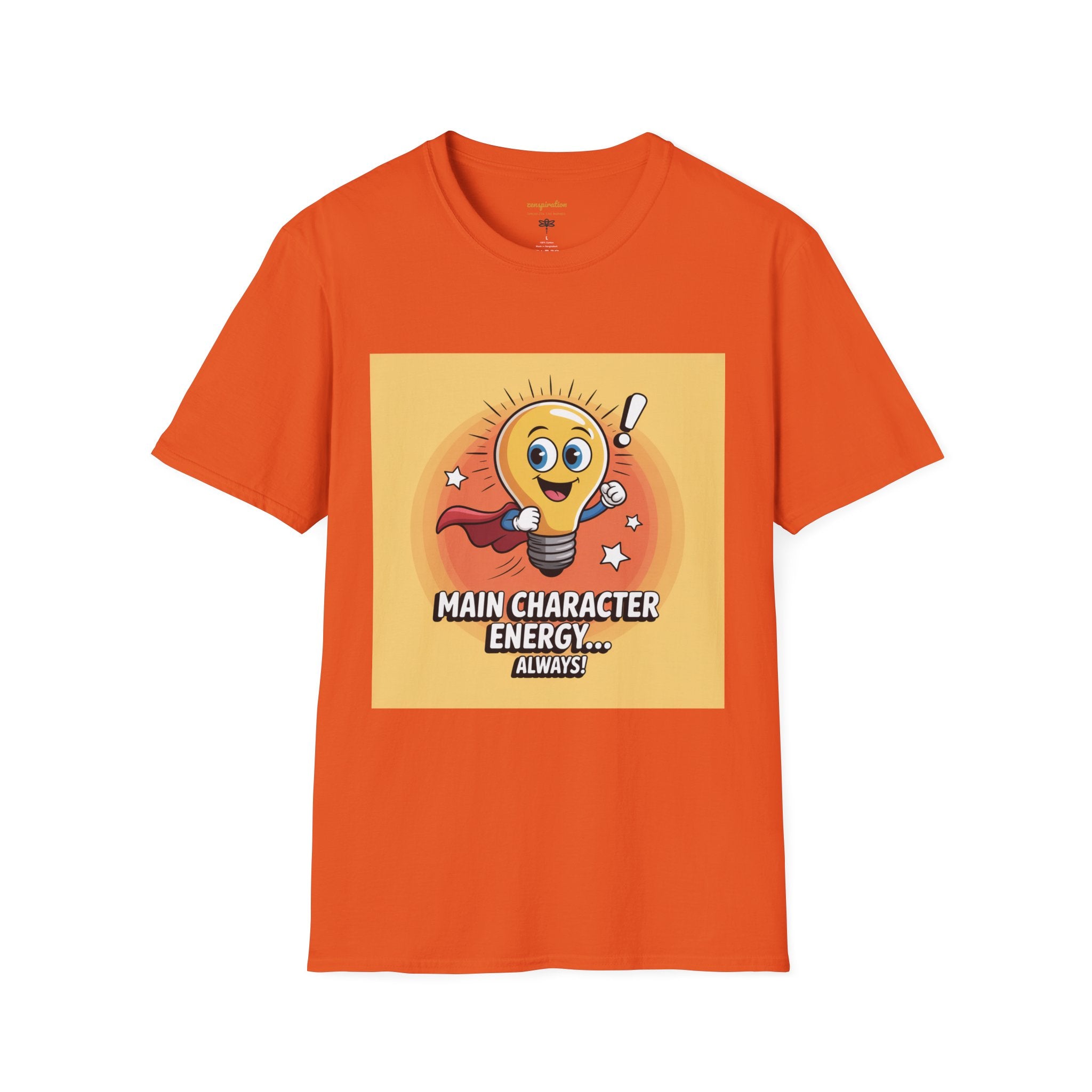 Main Character Energy T-Shirt, Unisex Graphic Tee, Casual Wear, Gift for Fans, Motivational Apparel, Everyday Comfort