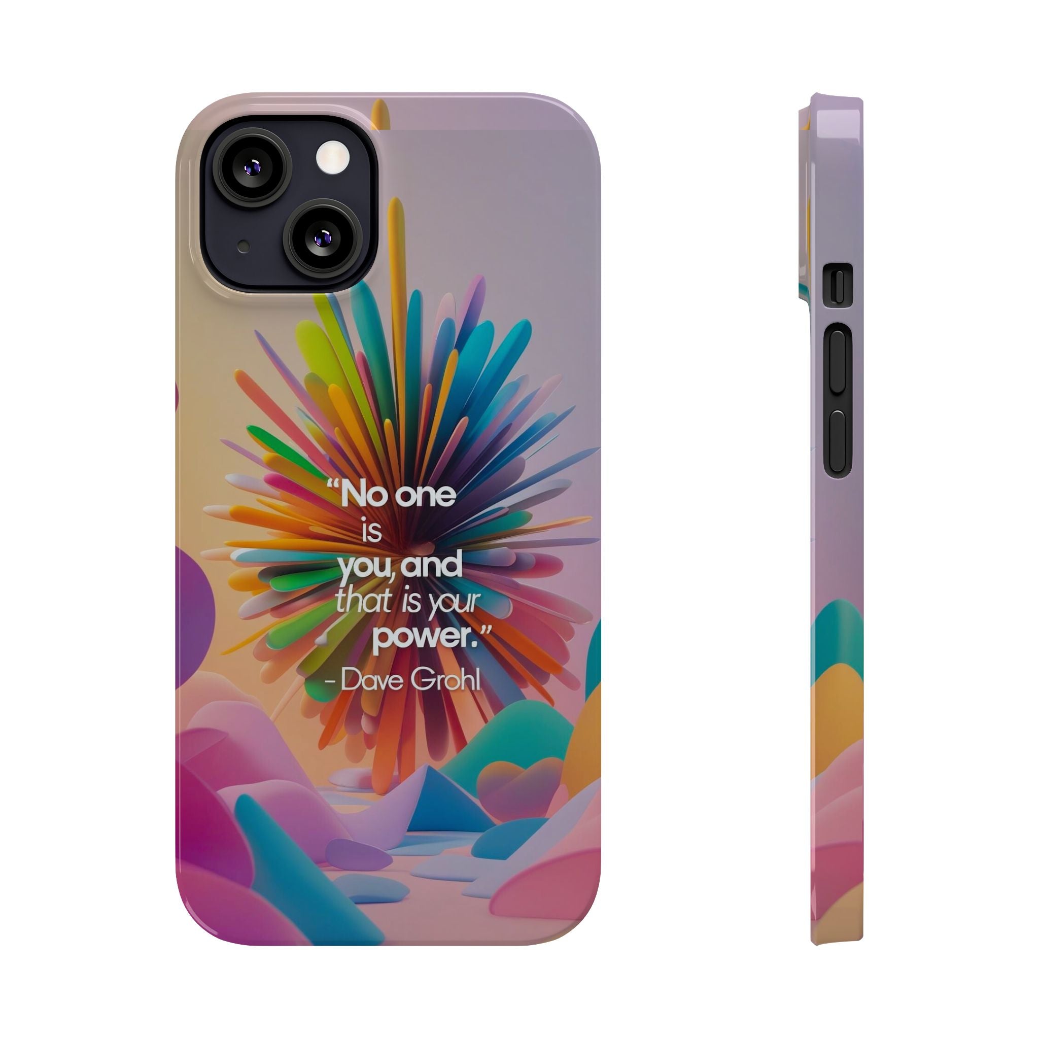 Inspirational Slim Phone Case - Dave Grohl Quote, Motivational Phone Accessory, Colorful Design, Gift for Friends, [...]