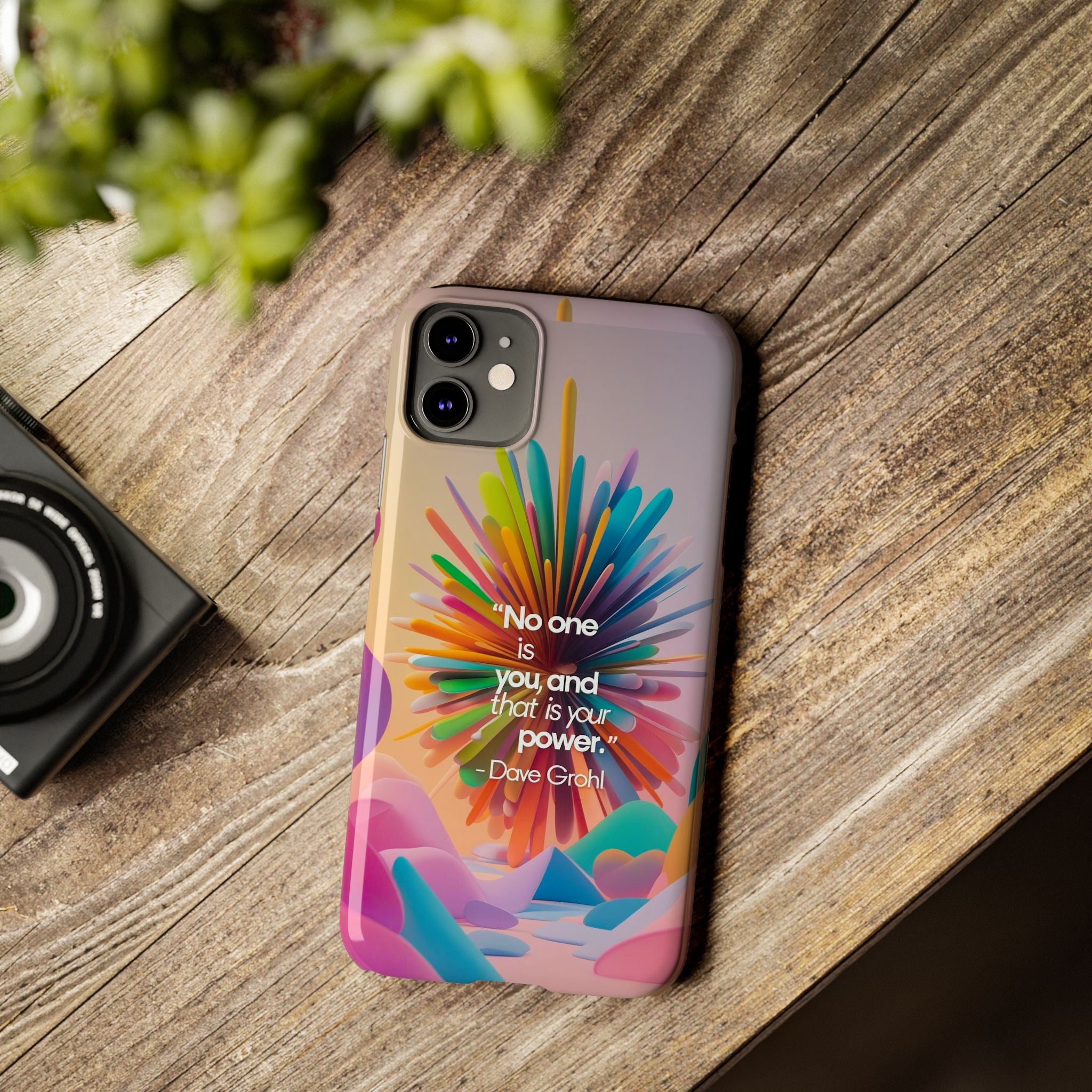 Inspirational Slim Phone Case - Dave Grohl Quote, Motivational Phone Accessory, Colorful Design, Gift for Friends, [...]