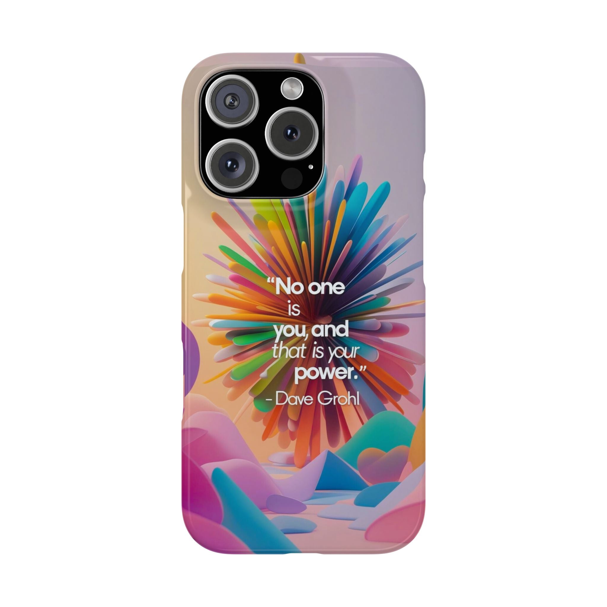 Inspirational Slim Phone Case - Dave Grohl Quote, Motivational Phone Accessory, Colorful Design, Gift for Friends, [...]