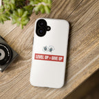 Tough Cases Phone Case, Motivational Gift for Gamers, Fitness Enthusiasts, Level Up Themed, Unique Phone Accessories, Work Hard Play Hard