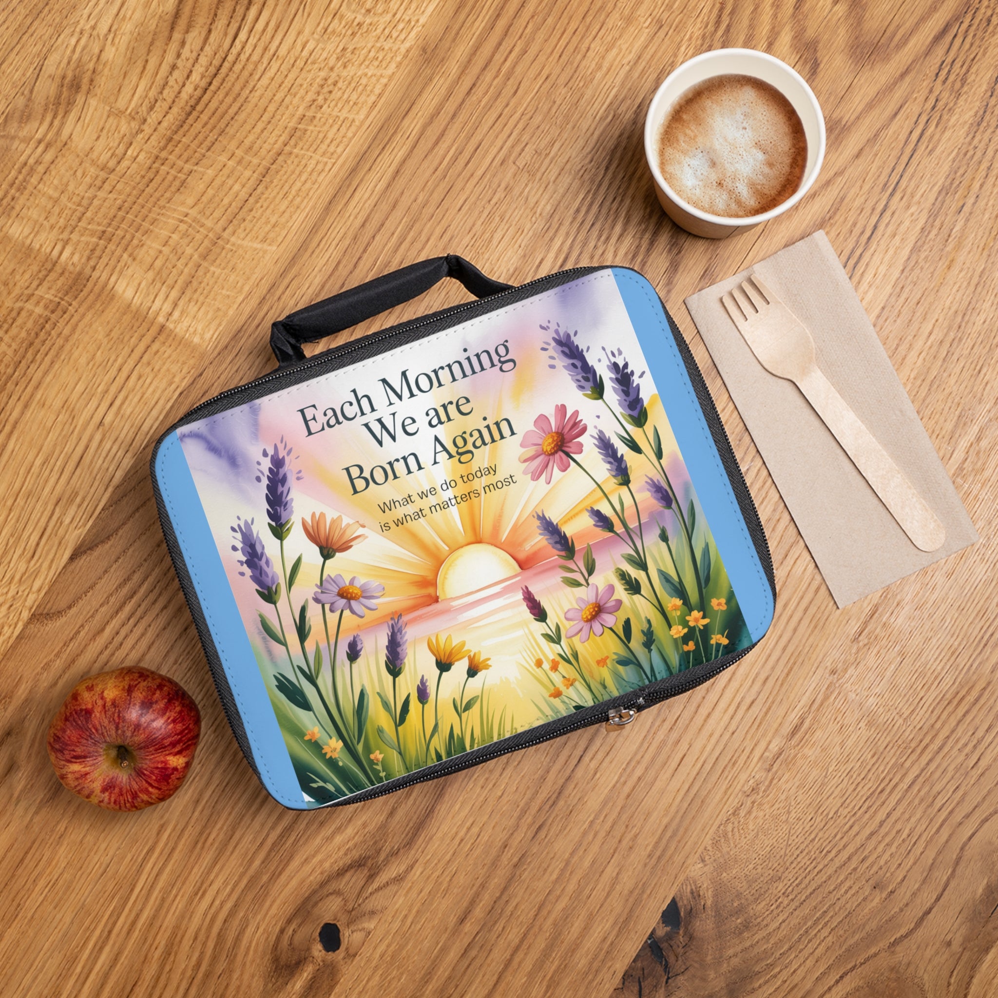 Inspirational Floral Lunch Bag - Motivational, Eco-Friendly, Cute Kids Accessory, Back to School Essential, Gift for Her