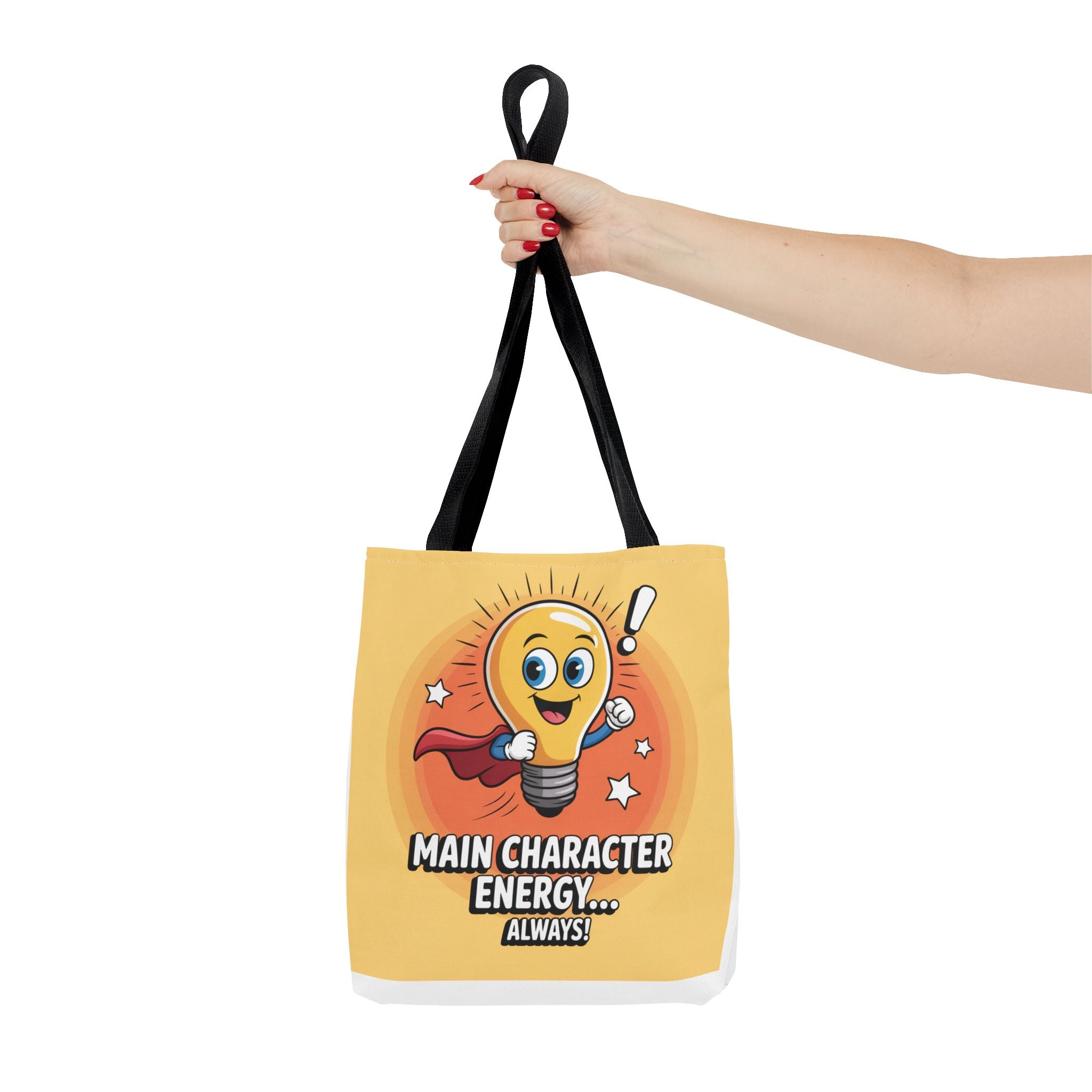 Main Character Energy Tote Bag, Fun Shopping Tote, Gift for Creative Souls, Everyday Use, Unique Statement Bag, Summer Accessory