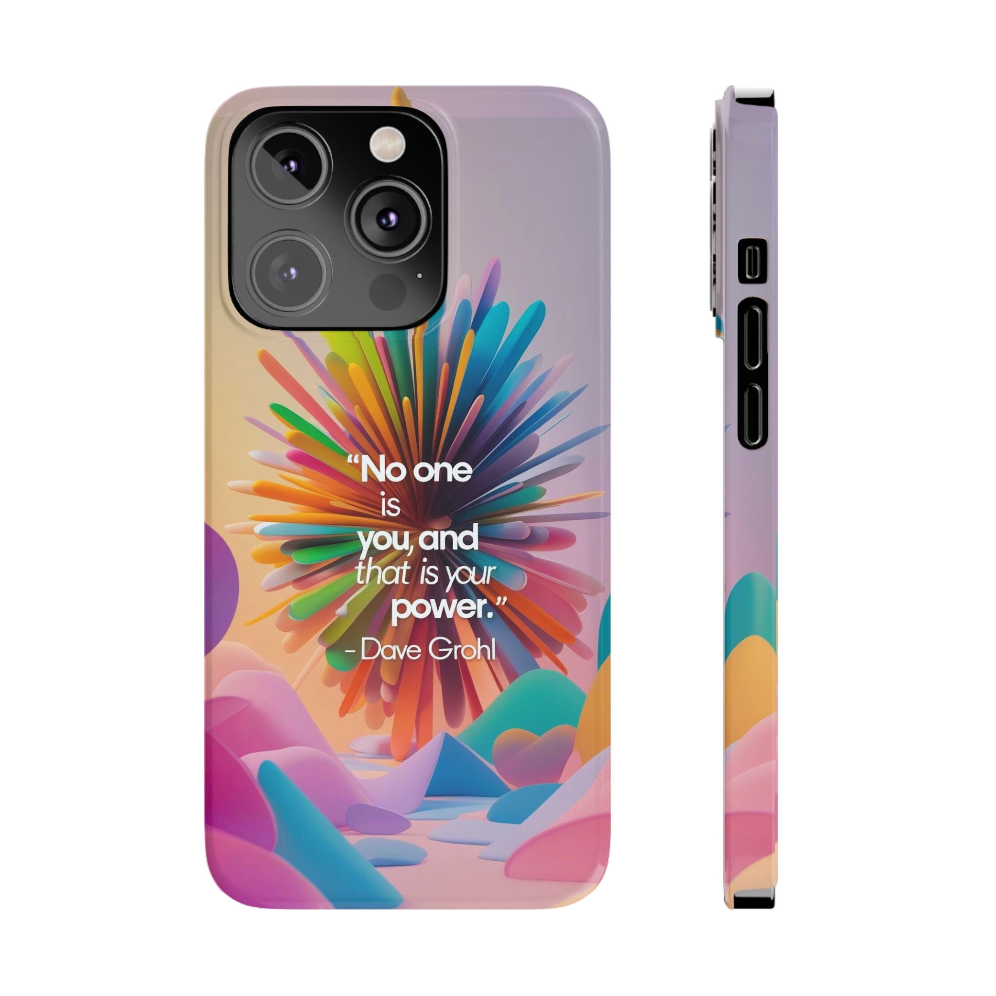 Inspirational Slim Phone Case - Dave Grohl Quote, Motivational Phone Accessory, Colorful Design, Gift for Friends, [...]