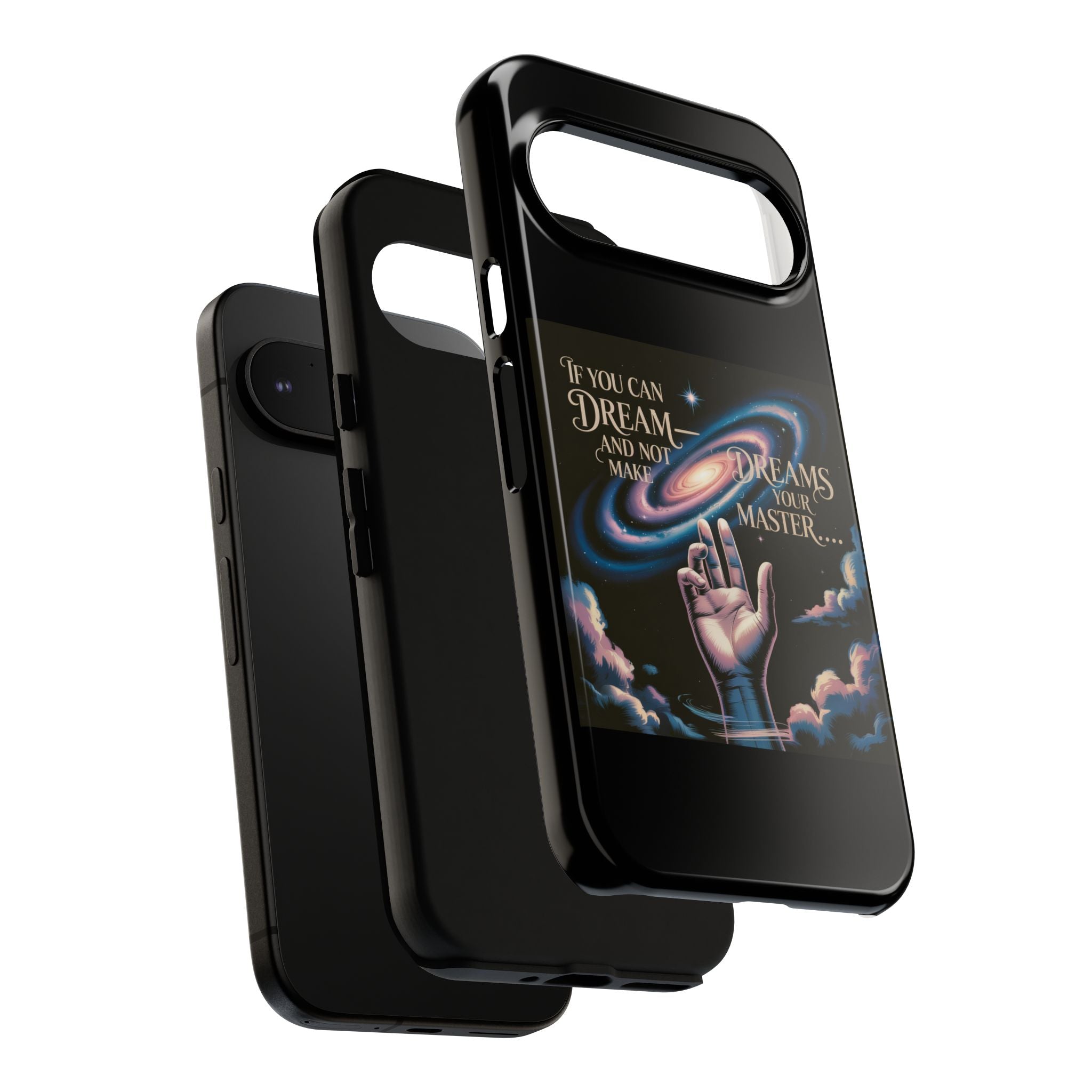 Dream-Inspired Phone Case, Inspirational Phone Cover, Galaxy Design Case, Unique Gift for Dreamers, Motivational Phone Accessory
