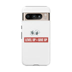 Tough Cases Phone Case, Motivational Gift for Gamers, Fitness Enthusiasts, Level Up Themed, Unique Phone Accessories, Work Hard Play Hard