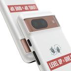 Tough Cases Phone Case, Motivational Gift for Gamers, Fitness Enthusiasts, Level Up Themed, Unique Phone Accessories, Work Hard Play Hard