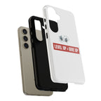 Tough Cases Phone Case, Motivational Gift for Gamers, Fitness Enthusiasts, Level Up Themed, Unique Phone Accessories, Work Hard Play Hard