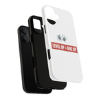 Tough Cases Phone Case, Motivational Gift for Gamers, Fitness Enthusiasts, Level Up Themed, Unique Phone Accessories, Work Hard Play Hard