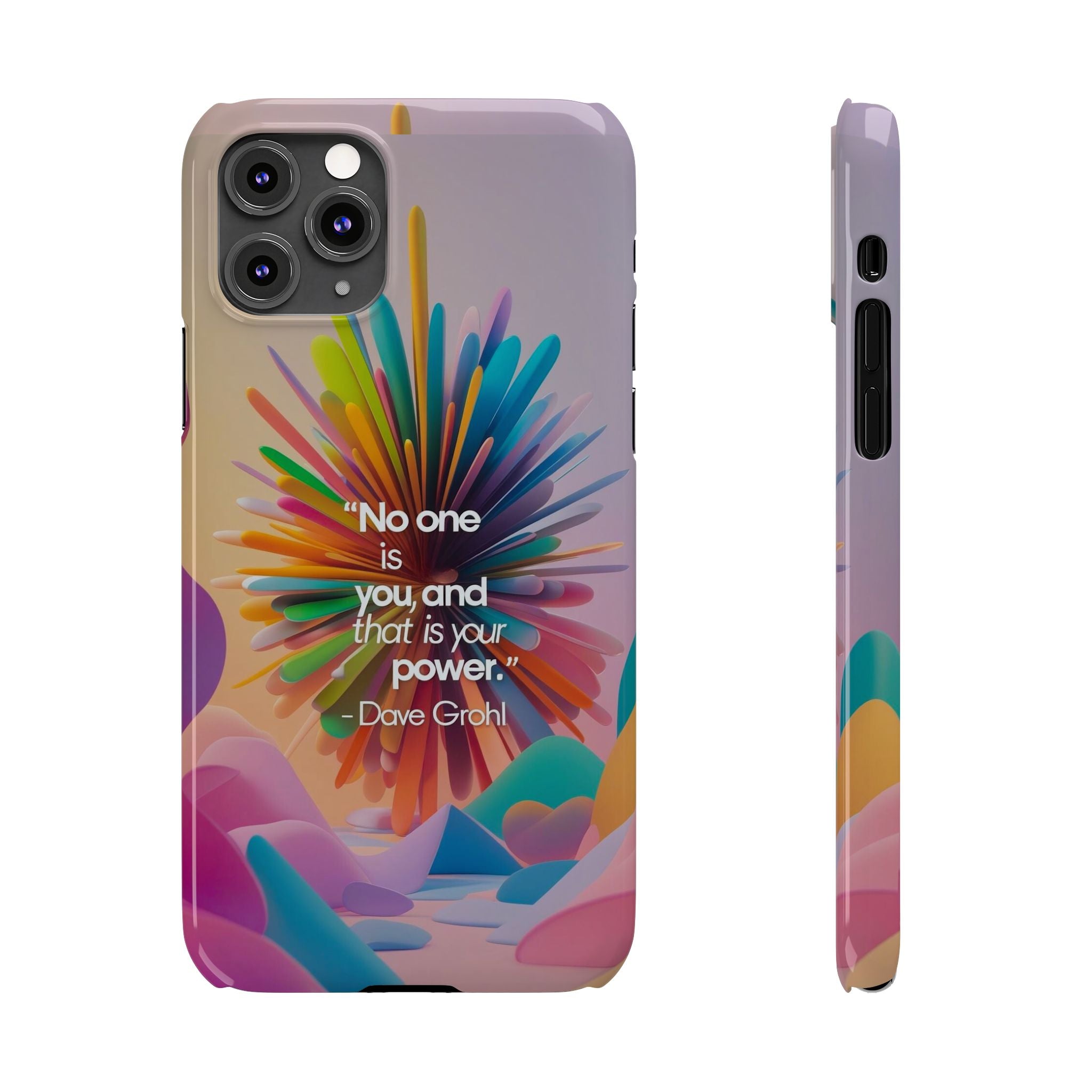 Inspirational Slim Phone Case - Dave Grohl Quote, Motivational Phone Accessory, Colorful Design, Gift for Friends, [...]