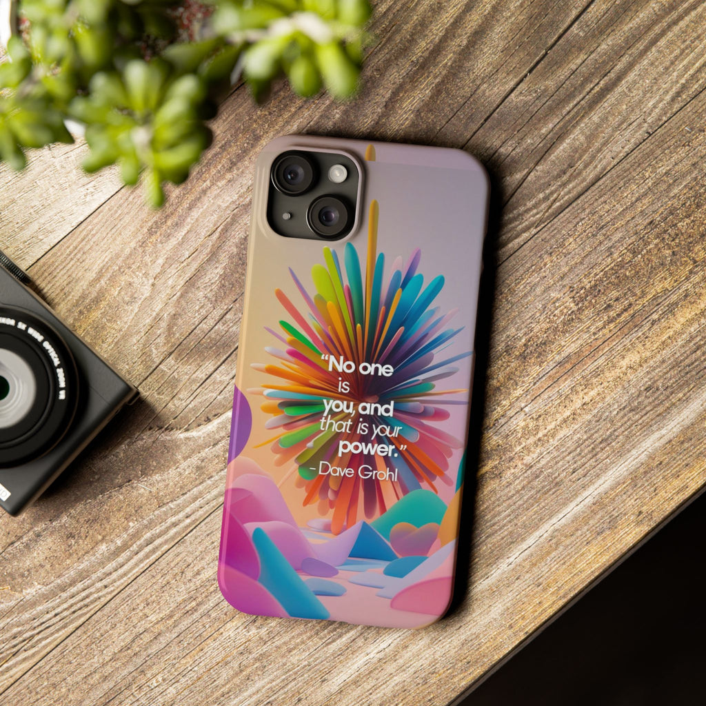 Inspirational Slim Phone Case - Dave Grohl Quote, Motivational Phone Accessory, Colorful Design, Gift for Friends, [...]