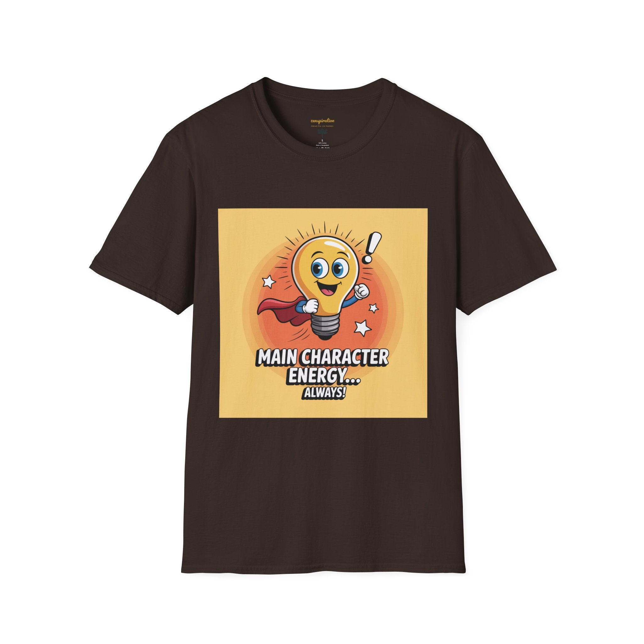Main Character Energy T-Shirt, Unisex Graphic Tee, Casual Wear, Gift for Fans, Motivational Apparel, Everyday Comfort