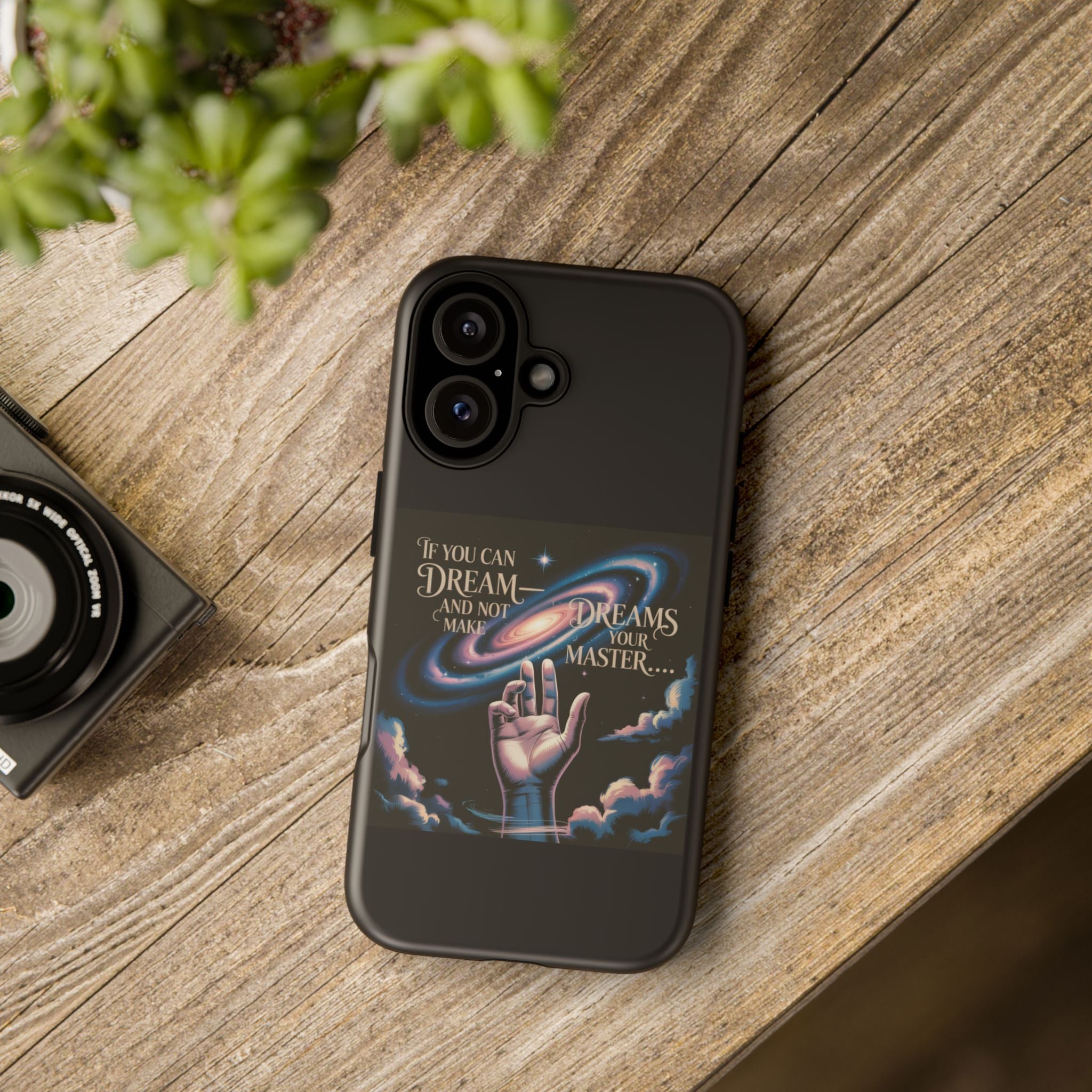 Dream-Inspired Phone Case, Inspirational Phone Cover, Galaxy Design Case, Unique Gift for Dreamers, Motivational Phone Accessory